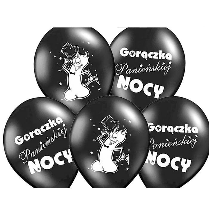 BALONY Gorączka Panieńskiej Nocy czarne 30cm 6szt