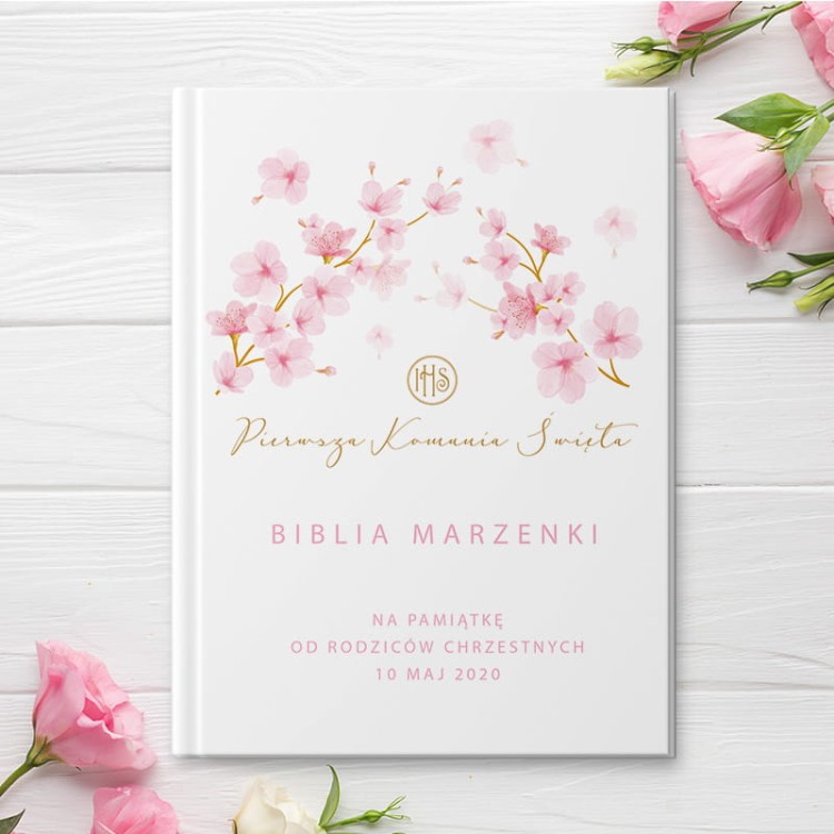 Biblia komunijny prezent dla dziecka z imieniem.