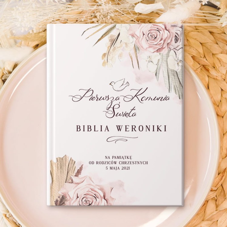 Biblia upominek na Pierwszą Komunię Świętą.
