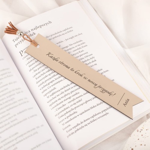 Personalizowana Skórzana ZAKŁADKA Do Książki Na Prezent