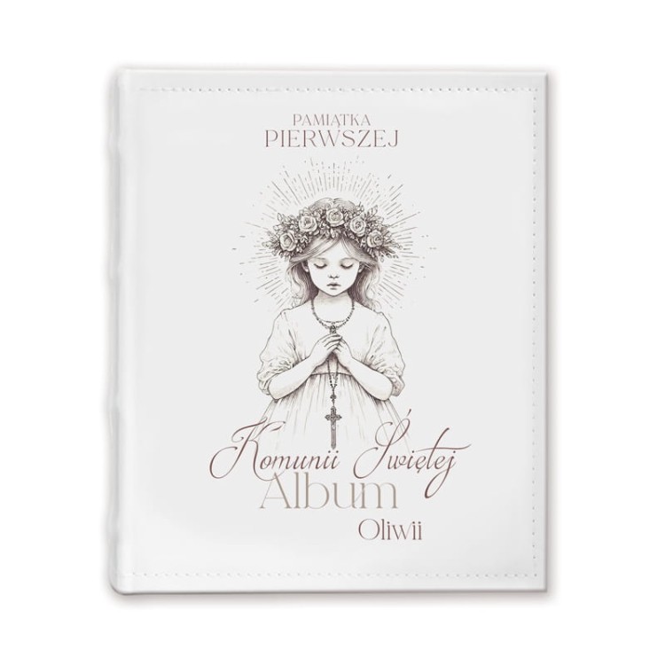 Personalizowana pamiątka Pierwszej Komunii Świętej w formie albumu na fotografie