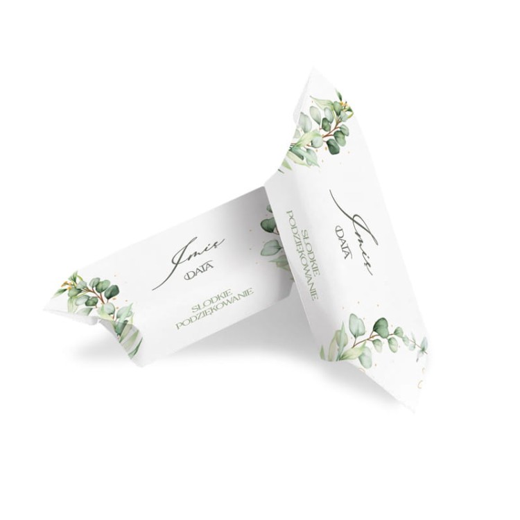 Upominek dla gości w postaci krówek z personalizacją