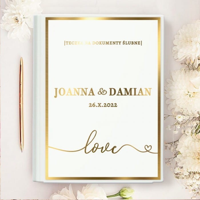 TECZKA ślubna na dokumenty dla Pary Młodej Only Love
