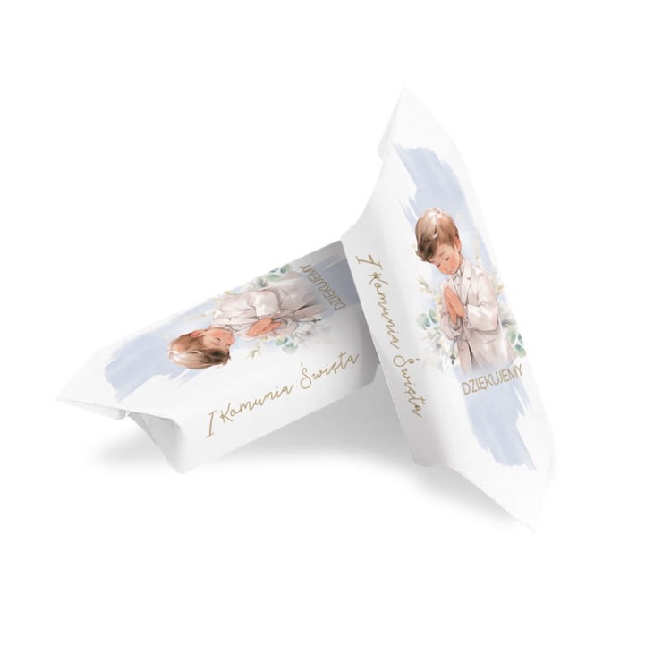 Mleczne krówki na pierwszą komunię święta chłopca dla gości