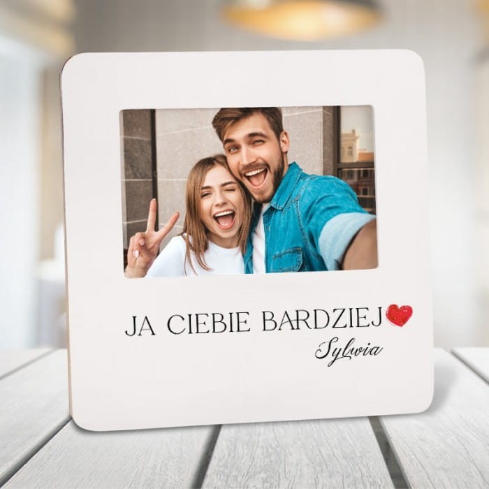 RAMKA na zdjęcie z podpisem Romantyczny Prezent Walentynkowy