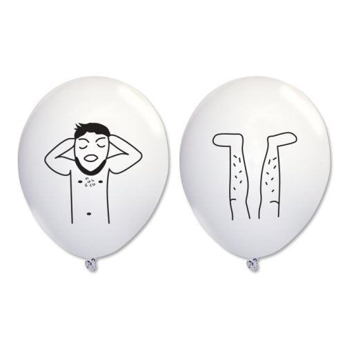 Balony białe Zrelaksowany Kawaler 10szt