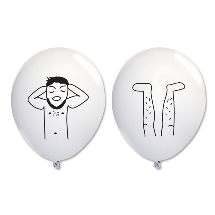 Balony białe Zrelaksowany Kawaler 10szt