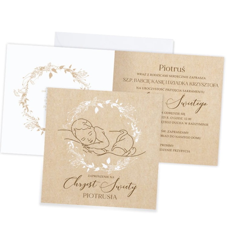 Zaproszenie na chrzest z możliwością personalizacji