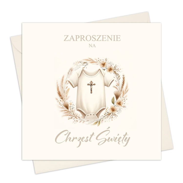 Symboliczne zaproszenie na chrzest