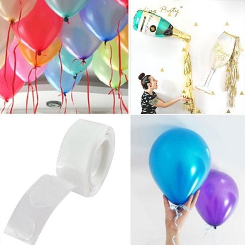 PRZYLEPCE z klejem do balonów 100szt