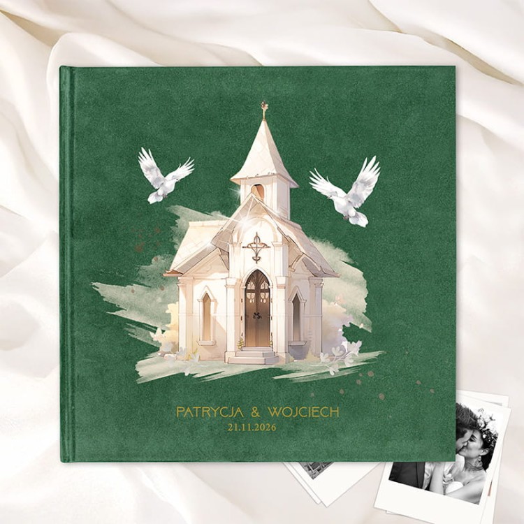 Personalizowany album ślubny z weluru