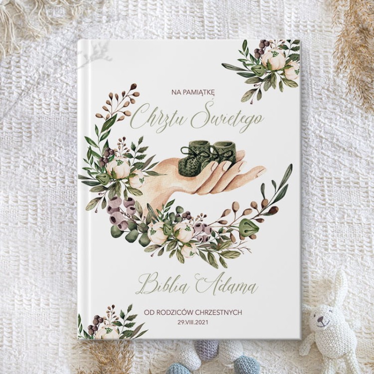 Biblia z personalizowaną okładką na Chrzest
