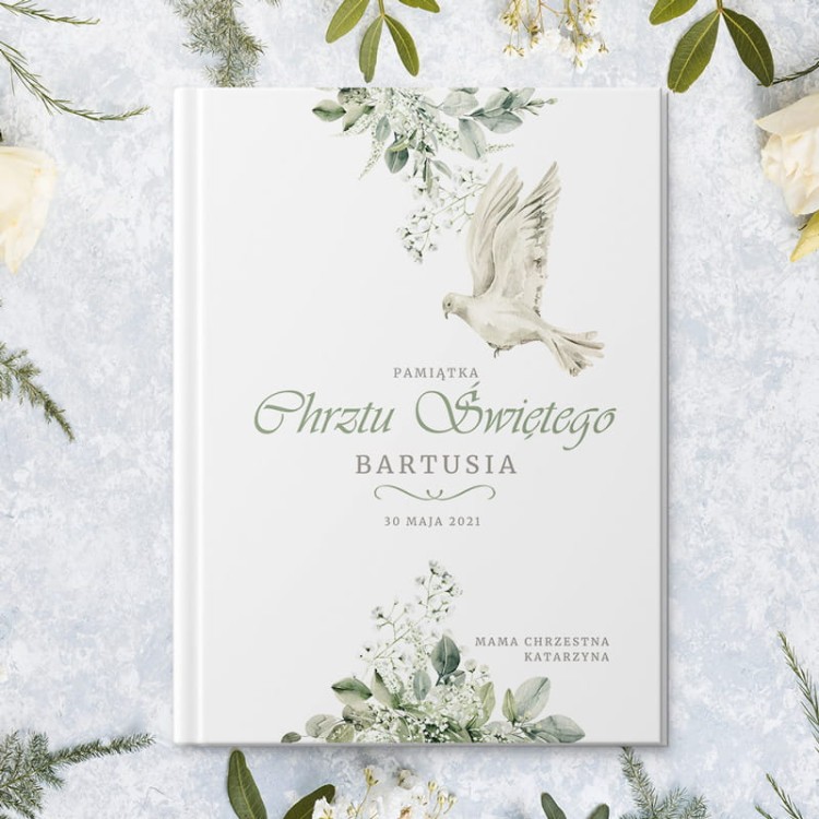 Biblia z okładką na Chrzest z imieniem