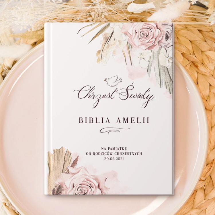 Biblia z imieniem dziecka na Chrzest