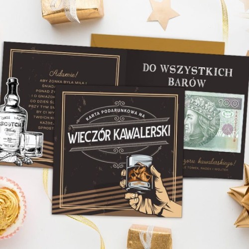 KARTA PODARUNKOWA do wszystkich barów na Wieczór Kawalerski