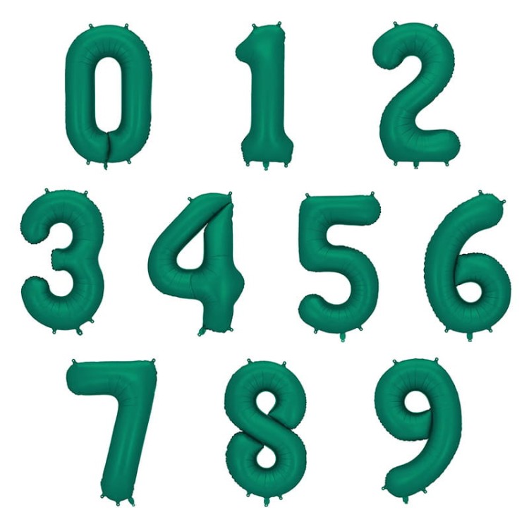 balon foliowy w kolorze butelkowej zieleni