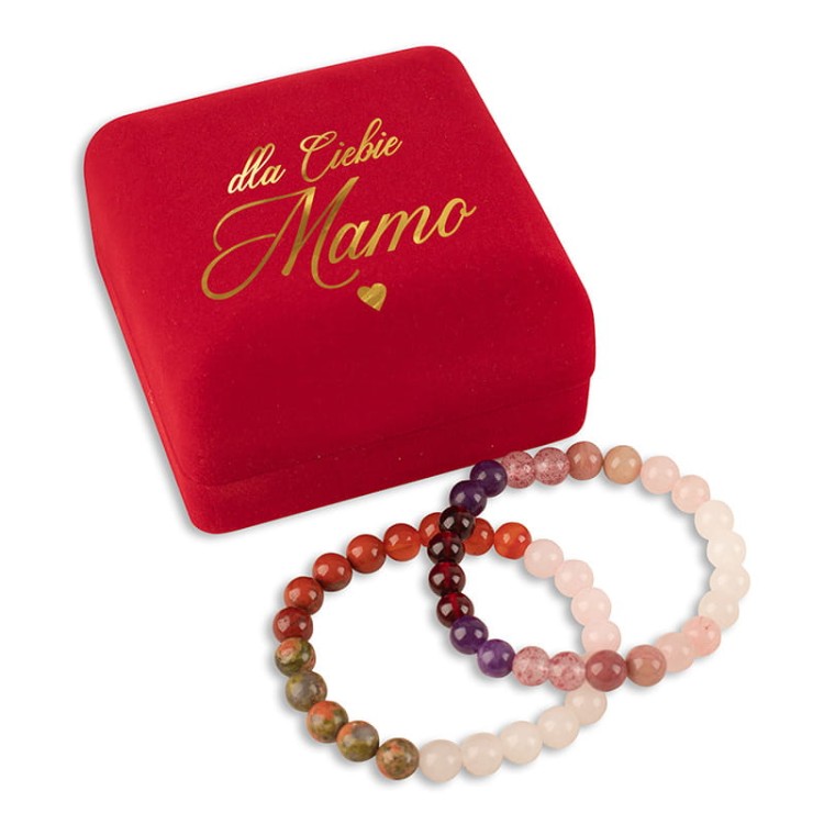 Podziękowanie dla mamy na ślub, personalizowana szkatułka z bransoletką