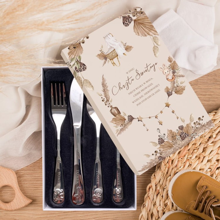 Sztućce personalizowane z imieniem dziecka