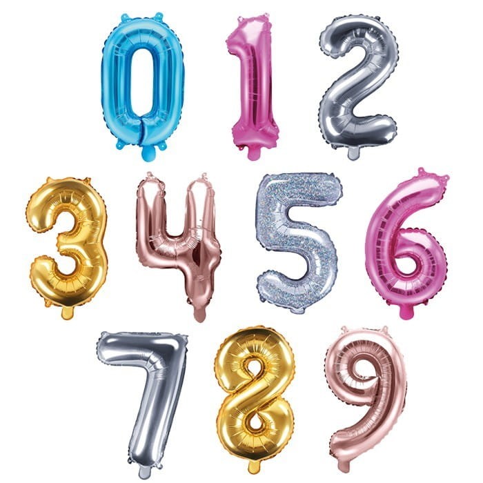 BALON foliowy CYFRA 0-9 35cm
