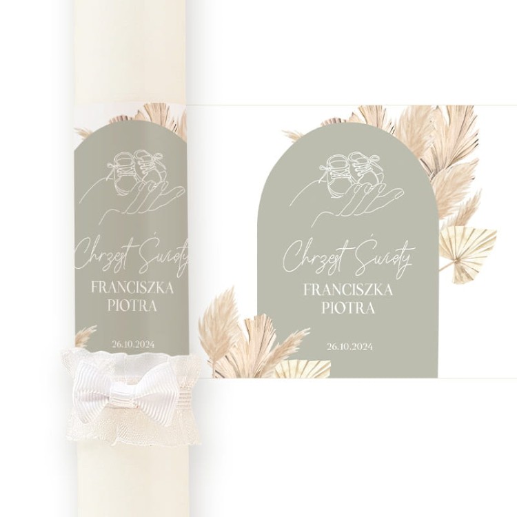 Personalizowana gromnica chrzcielna