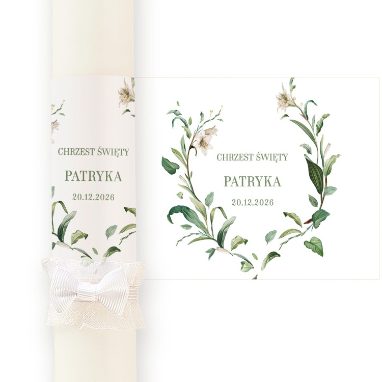 Personalizowana gromnica na Chrzest