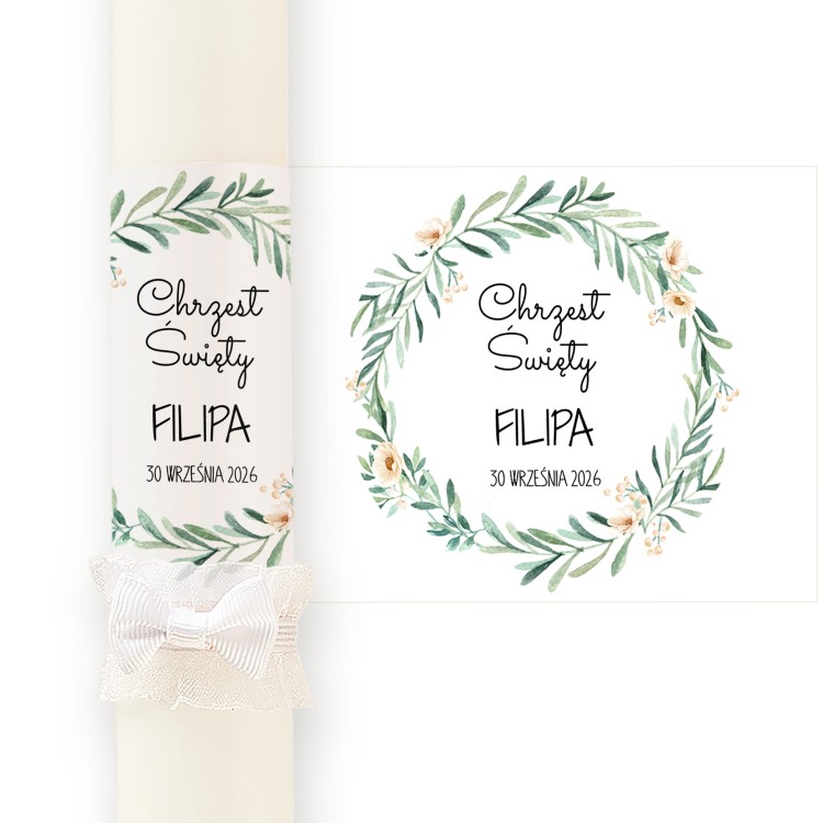 Gromnica na Chrzest Święty greenery