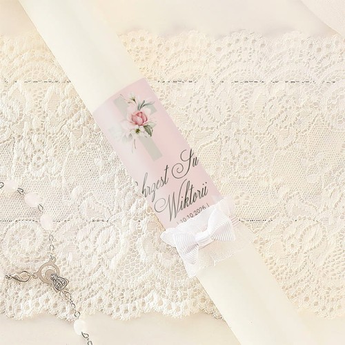 Dedykowana świeca na sakrament chrztu