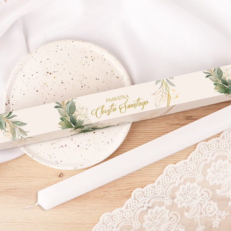 Kartonik na świecę chrzcielną