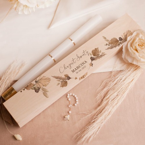 Pudełko drewniane na gromnicę