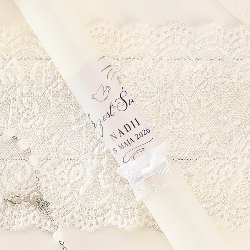 Personalizowana świeca chrzcielna