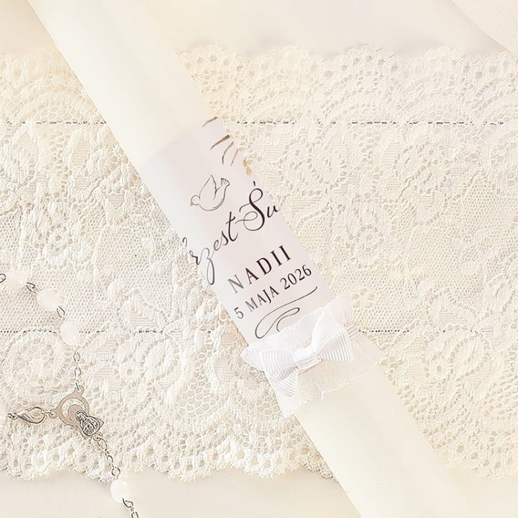 Personalizowana świeca chrzcielna