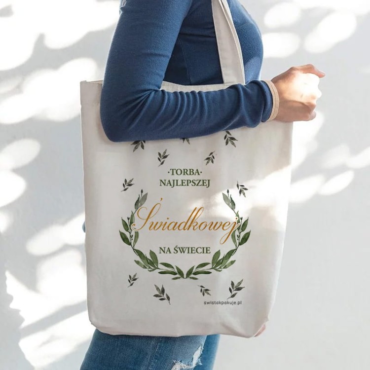 Materiałowa torba prezent dla świadkowej