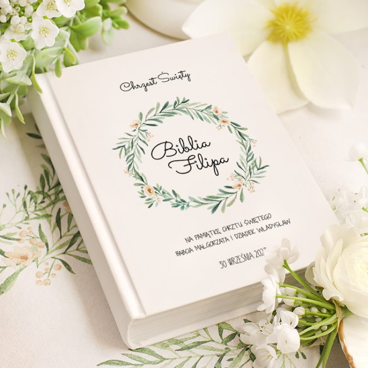 Biblia z personalizacją na Chrzest