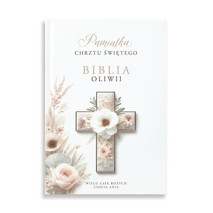 Biblia w formie książeczki na Chrzest