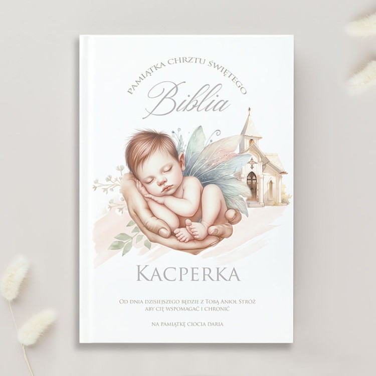 Biblia na Chrzest z personalizacją i modlitwami