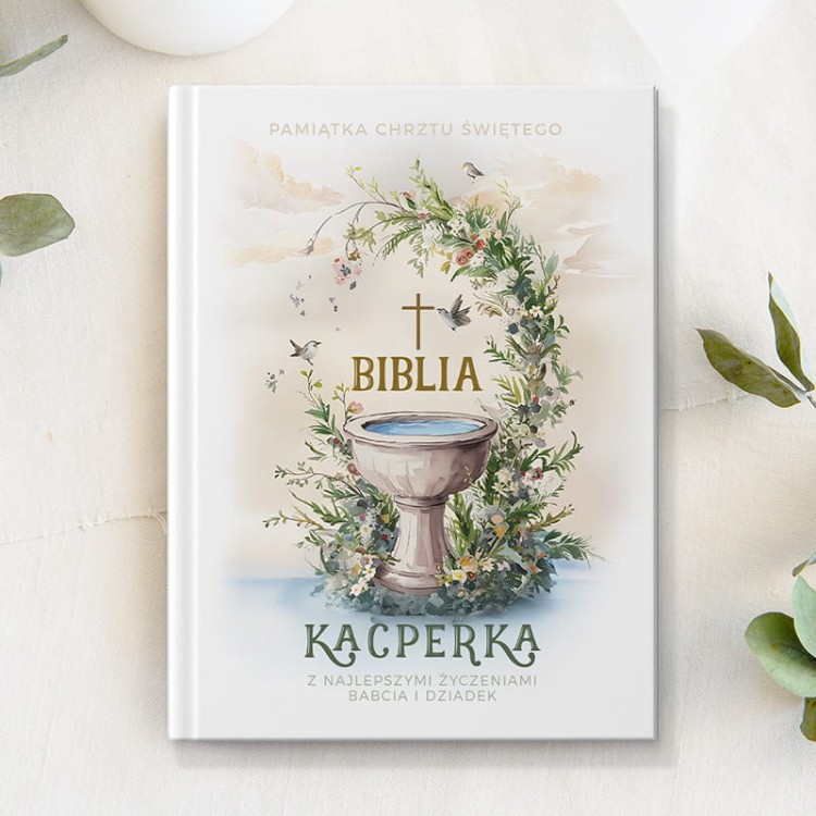 Biblia chrzcielna w eleganckiej oprawie