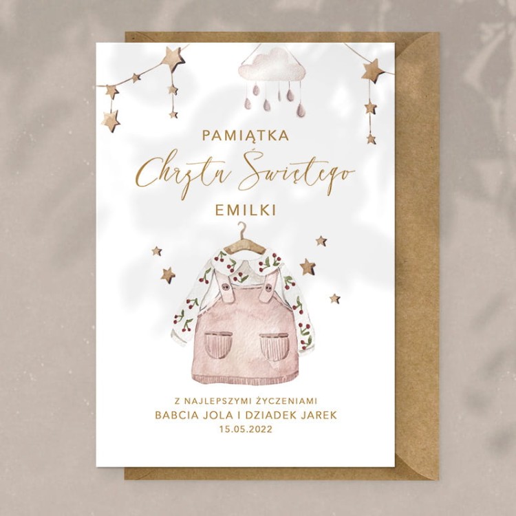 Kartka okolicznościowa na Chrzest