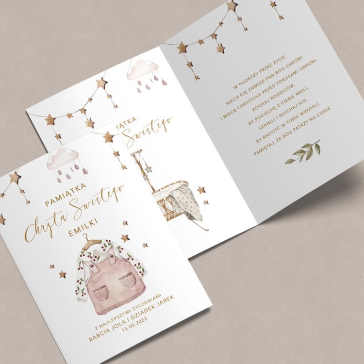 Karta okolicznościowa chrzcielna