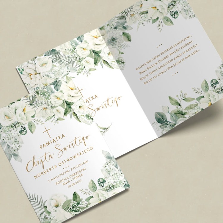 Karta okolicznościowa chrzcielna