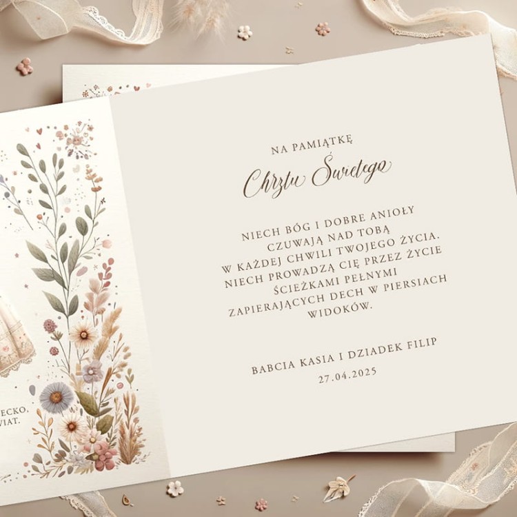 Chrzcielna pamiątka dla dziewczynki