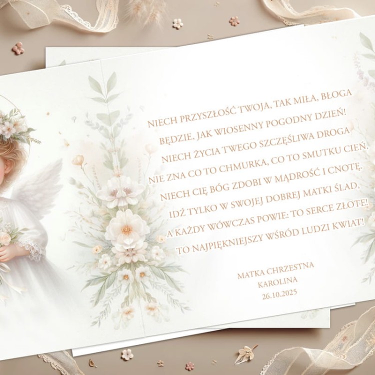 Kartka okolicznościowa na Chrzest