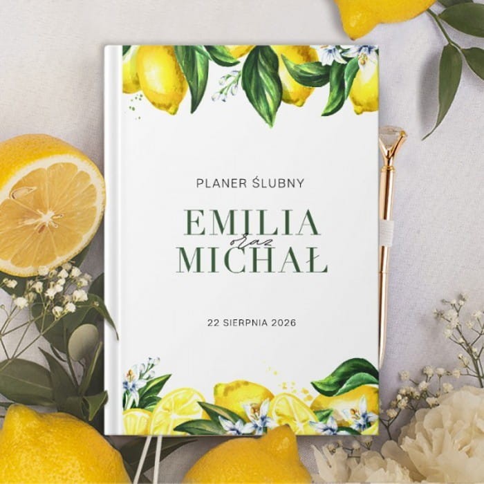 PLANER ślubny Słoneczna Cytryna