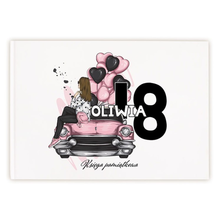 Księga na wpisy gości oryginalny prezent na 18