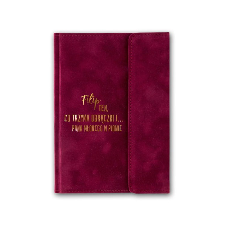 Zabawne podziękowanie dla świadka personalizowany notes