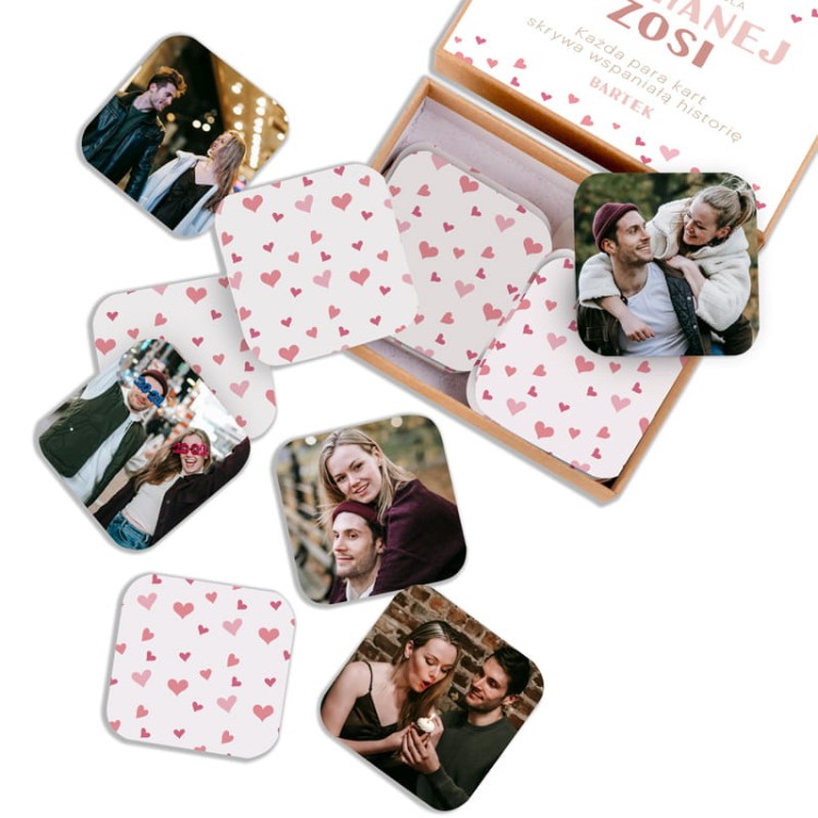 Personalizowana gra memory dla ukochanej z dedykacją