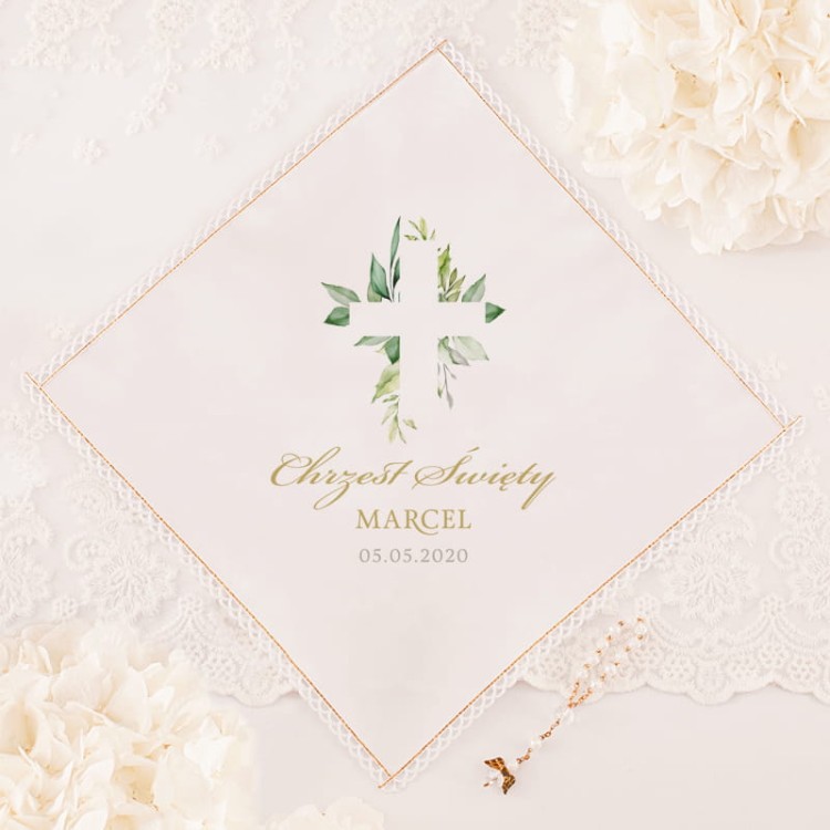 Szatka z motywem zielonych listków dla dziecka