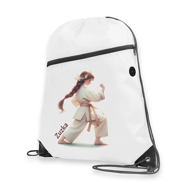 WOREK ze sznurkami plecak na trening karate dla dziewczynki