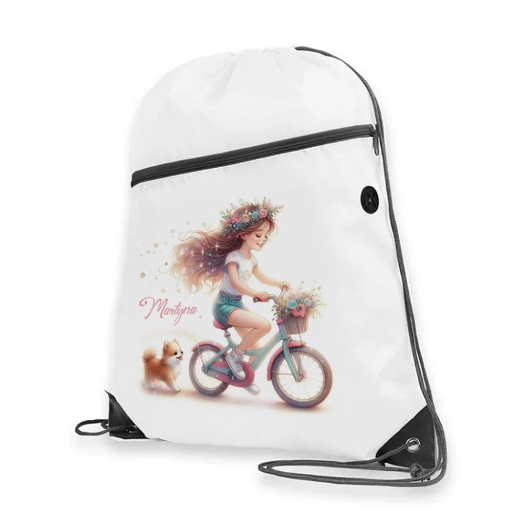 WOREK z otworem na słuchawki gadżet na rower dla dziewczynki