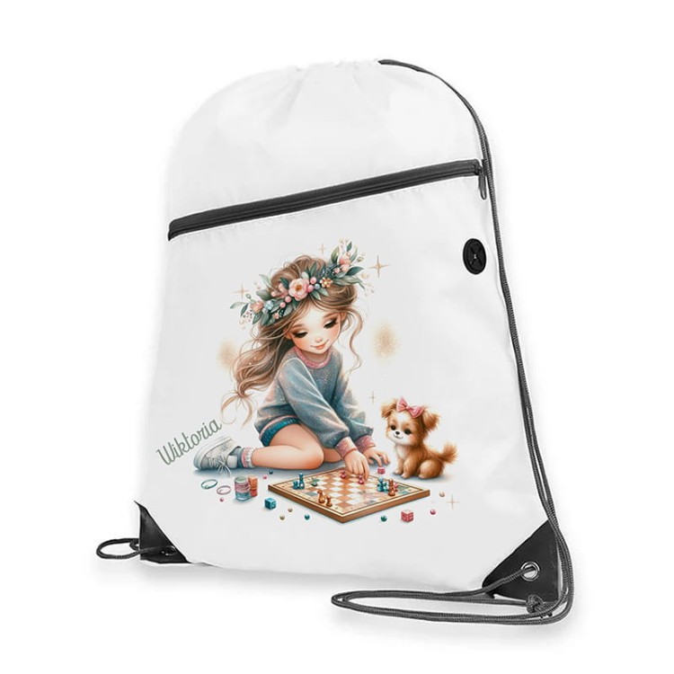 WOREK z kolorowym nadrukiem gadżet dla dziewczynki