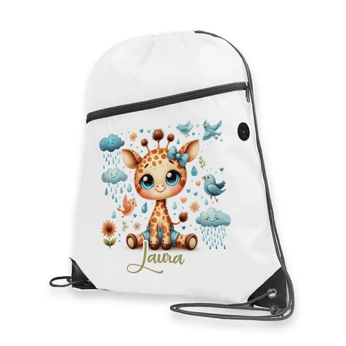 WOREK na WF z kieszonkami do szkoły dla dziecka żyrafa